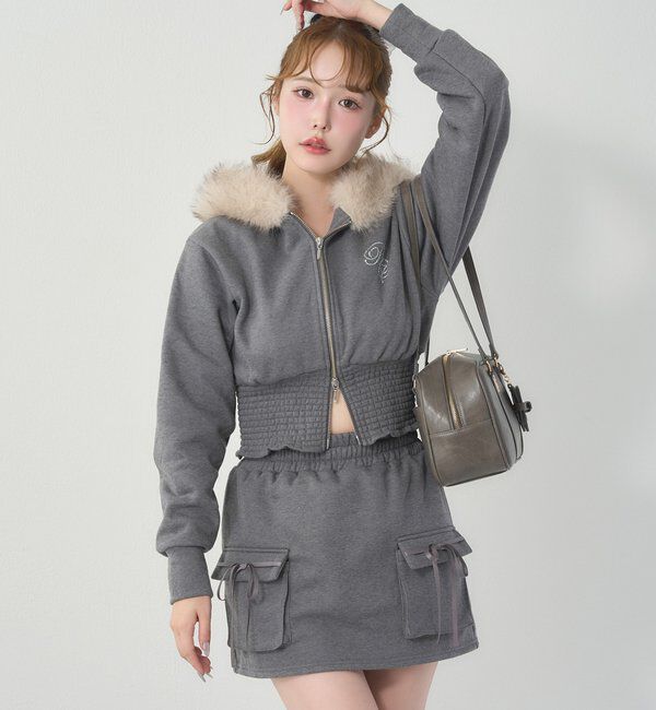  「【セットアップ可能】カットミニスカート」|スカート|