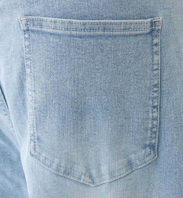  「【XSサイズあり・ウエストサイズ調整可】サイドカットレースビジューワイドデニム」|その他|