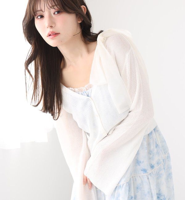  「シアーラメカーディガン」|ニット・セーター|