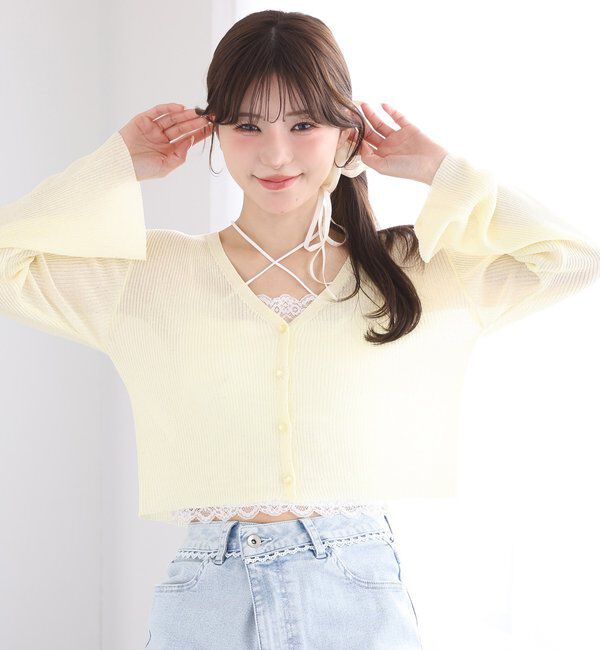  「シアーラメカーディガン」|ニット・セーター|