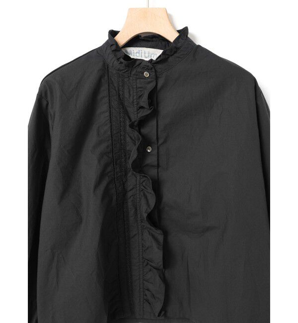 MidiUmi「MidiUmi フロントフリルレースシャツ」|シャツ・ブラウス|