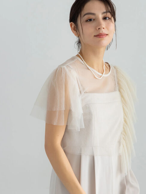 Te chichi「【セレモニーアイテム】チュールフリルレイヤードボレロ」|シャツ・ブラウス|