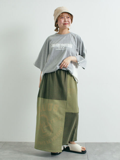 SM2「裏毛プリント配色アシメスカート」|スカート|