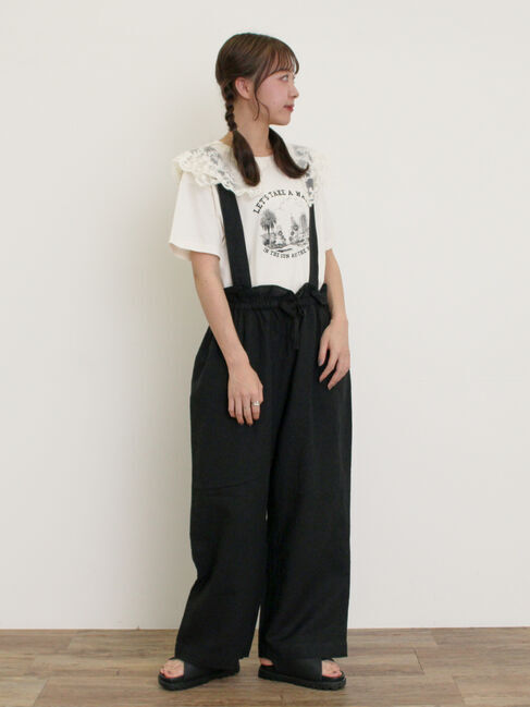 Samansa Mos2「【Cross&times;Linen】サス付パンツ」|その他|