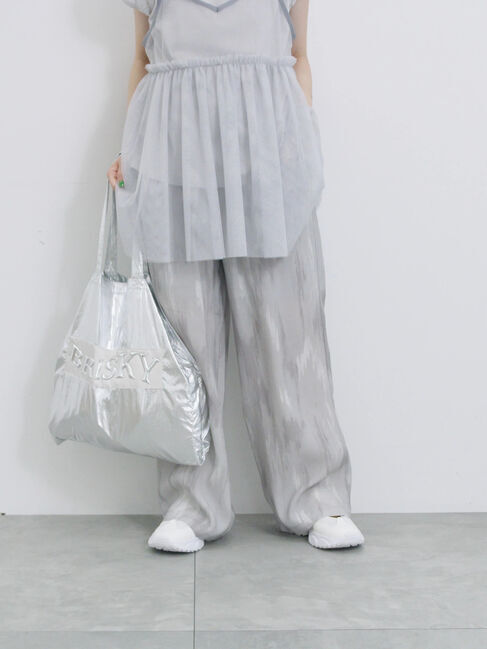 Samansa Mos2 blue「【接触冷感】水彩柄イージーパンツ」|その他|