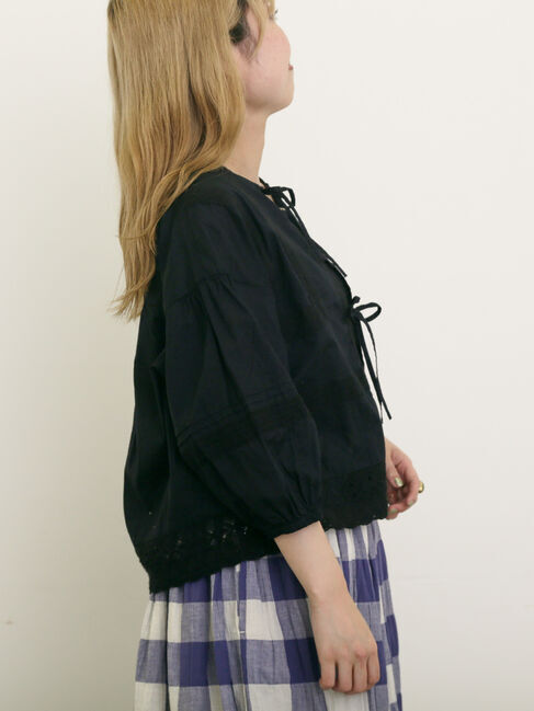 Samansa Mos2「パッチワークレースブラウス」|シャツ・ブラウス|