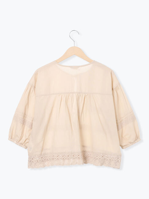 Samansa Mos2「パッチワークレースブラウス」|シャツ・ブラウス|