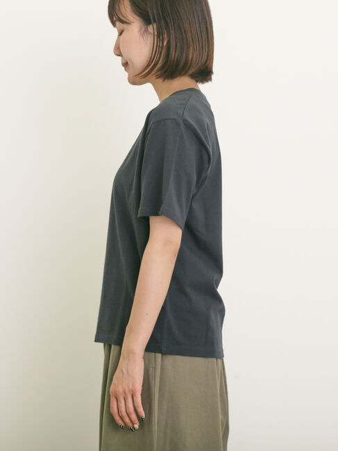 Samansa Mos2「花瓶柄コード刺繍Tシャツ」|Tシャツ・カットソー|