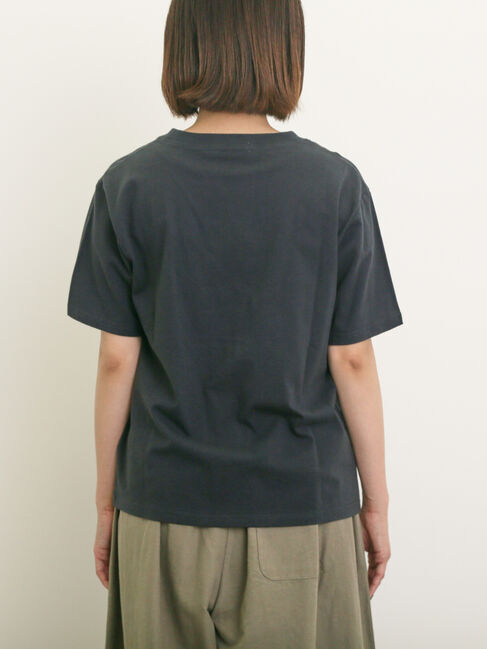 Samansa Mos2「花瓶柄コード刺繍Tシャツ」|Tシャツ・カットソー|