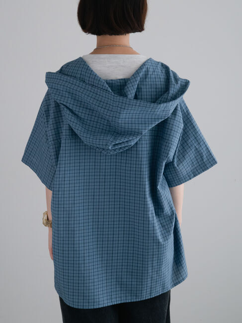 SM2「チェック柄フードシャツ」|シャツ・ブラウス|