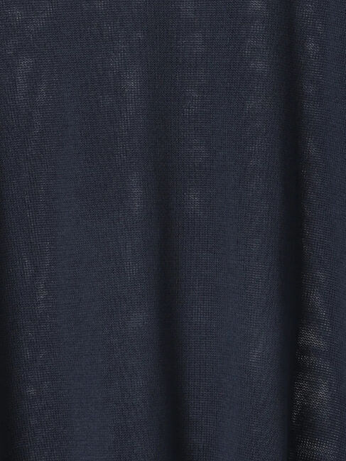 Samansa Mos2 blue「【マシンウォッシャブル】麻タッチニットプルオーバー」|ニット・セーター|