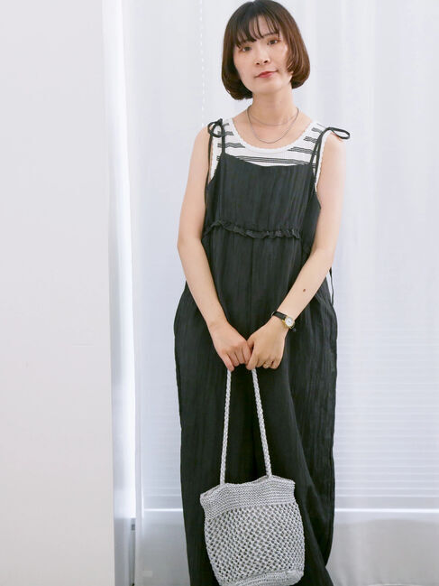 Samansa Mos2 blue「◎アソートリブタンク」|Tシャツ・カットソー|