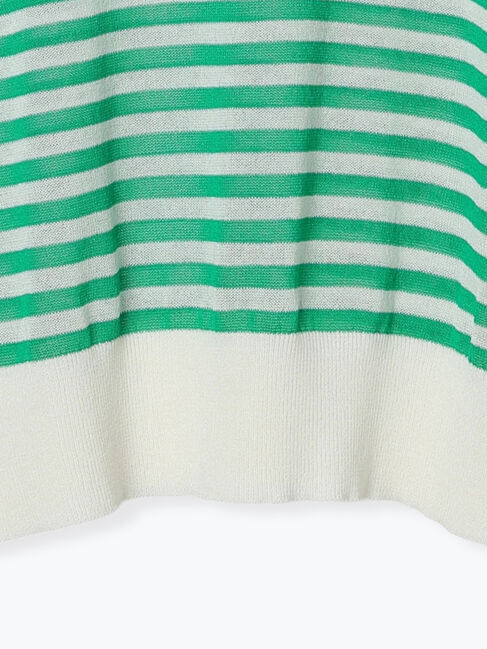 Samansa Mos2 blue「◎ボーダーニットプルオーバー」|ニット・セーター|