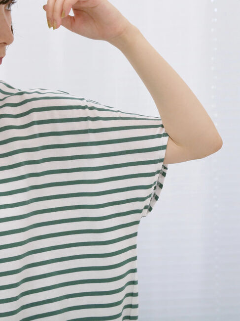 Samansa Mos2 blue「【USAコットン】アソートフレンチスリーブTシャツ」|Tシャツ・カットソー|