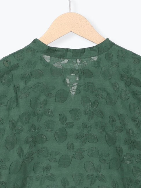 Samansa Mos2「レモン柄ジャカードチュニック」|シャツ・ブラウス|