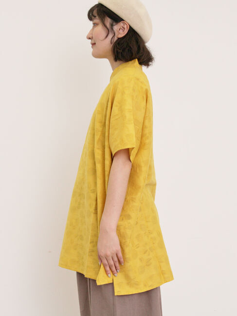 Samansa Mos2「レモン柄ジャカードチュニック」|シャツ・ブラウス|