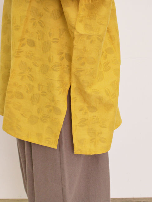 Samansa Mos2「レモン柄ジャカードチュニック」|シャツ・ブラウス|