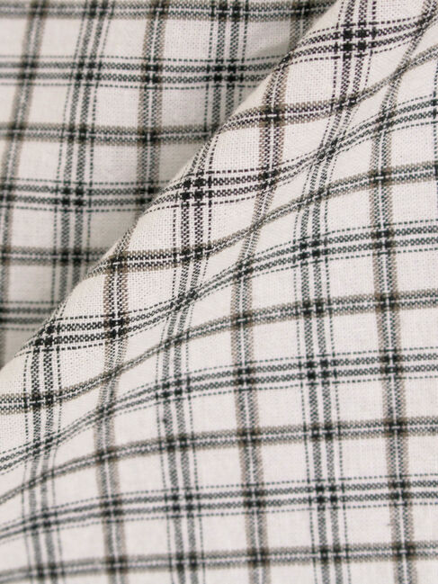 Samansa Mos2「【クールコットン】柄アソートクレリック袖タックブラウス」|シャツ・ブラウス|