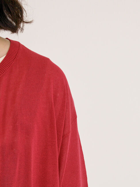 Samansa Mos2「[接触冷感]花刺繍七分袖クルーネックカーディガン」|カーディガン|