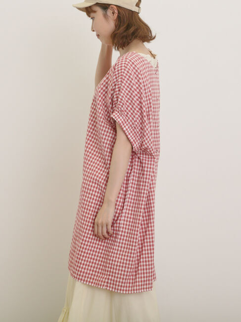 Samansa Mos2「袖口ギャザー前後2WAYチュニック」|シャツ・ブラウス|