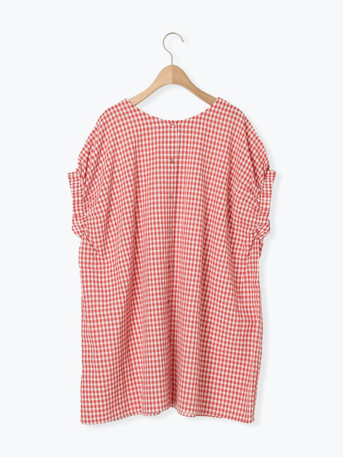 Samansa Mos2「袖口ギャザー前後2WAYチュニック」|シャツ・ブラウス|