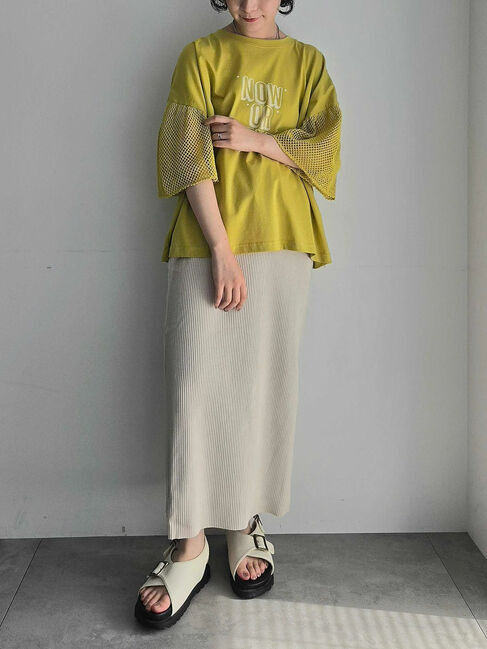 SM2「[接触冷感]袖メッシュプリントTシャツ」|Tシャツ・カットソー|