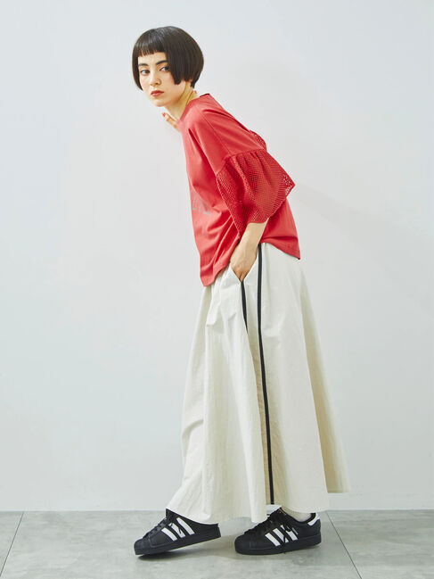 SM2「[接触冷感]袖メッシュプリントTシャツ」|Tシャツ・カットソー|