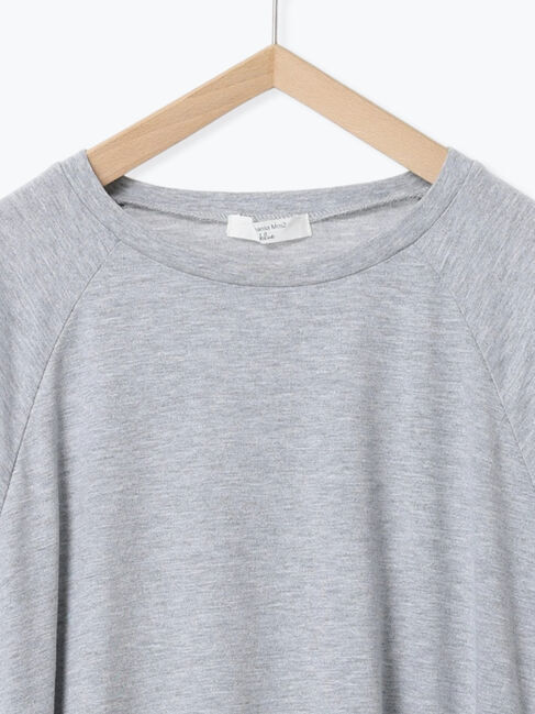 Samansa Mos2 blue「◎【接触冷感】ウエストリボンTシャツ」|Tシャツ・カットソー|