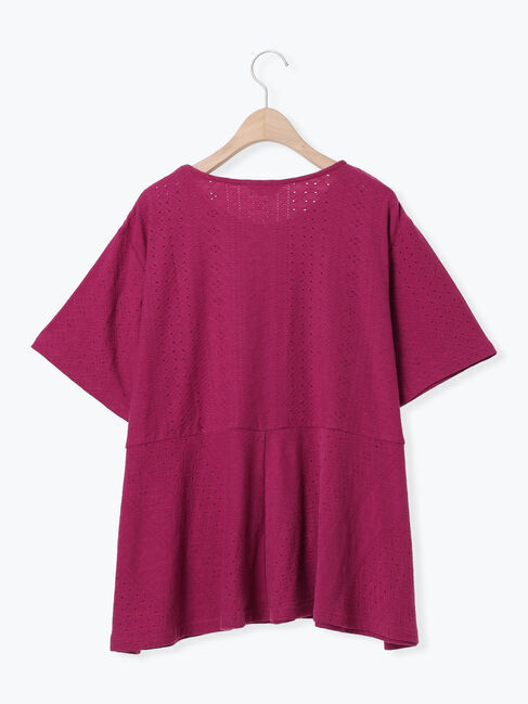 Samansa Mos2「アイレット切替フリルカットソー」|Tシャツ・カットソー|