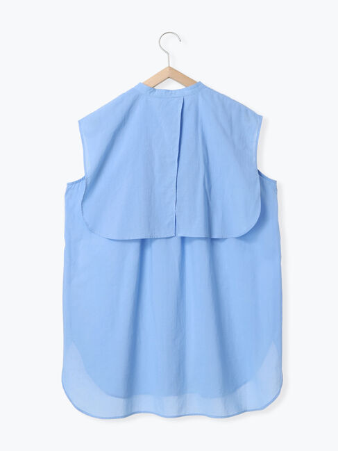 Samansa Mos2 blue「ケープブラウス」|シャツ・ブラウス|