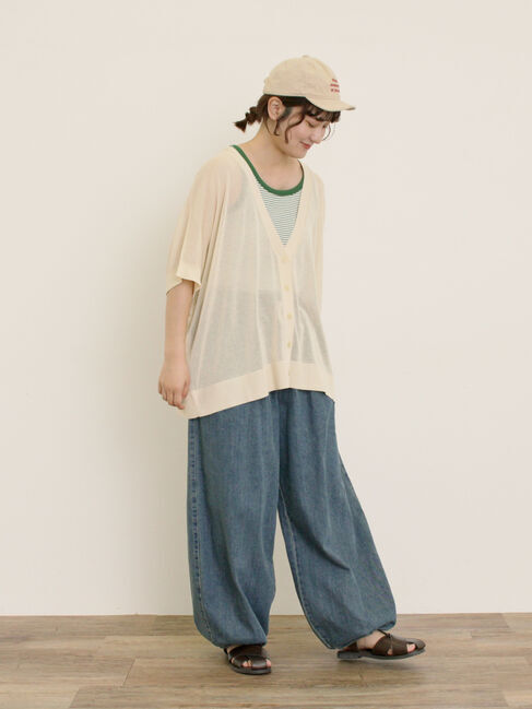 Samansa Mos2「【マシンウォッシャブル】ドルマンスリーブVネックカーディガン」|カーディガン|