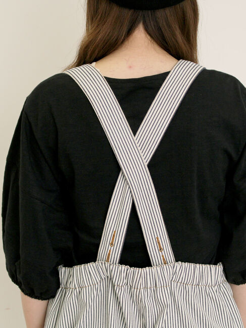 Samansa Mos2「刺繍デニム/ヒッコリーサロペットパンツ」|その他|