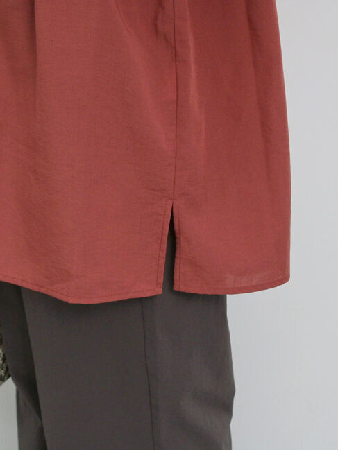 Samansa Mos2 blue「シャーリングチュニック」|シャツ・ブラウス|