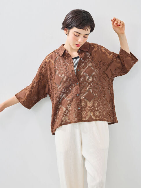 SM2「レースシャツ」|シャツ・ブラウス|ブラウン