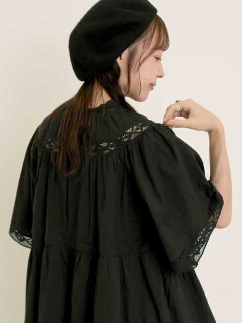 Samansa Mos2「レースティアードチュニックブラウス」|シャツ・ブラウス|