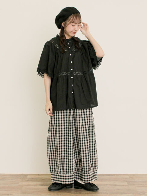 Samansa Mos2「レースティアードチュニックブラウス」|シャツ・ブラウス|