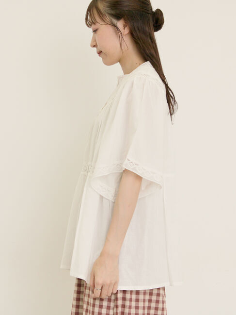Samansa Mos2「レースティアードチュニックブラウス」|シャツ・ブラウス|