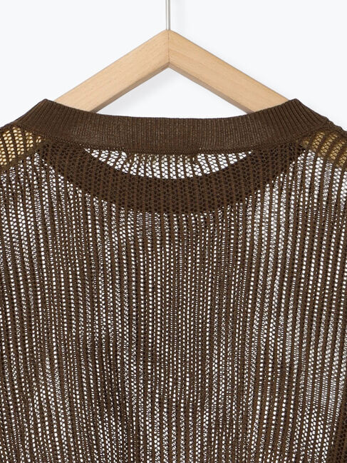 Samansa Mos2 blue「メッシュプルオーバー」|ニット・セーター|