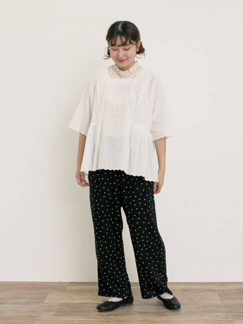 Samansa Mos2「◎裾スカラップブラウス」|シャツ・ブラウス|