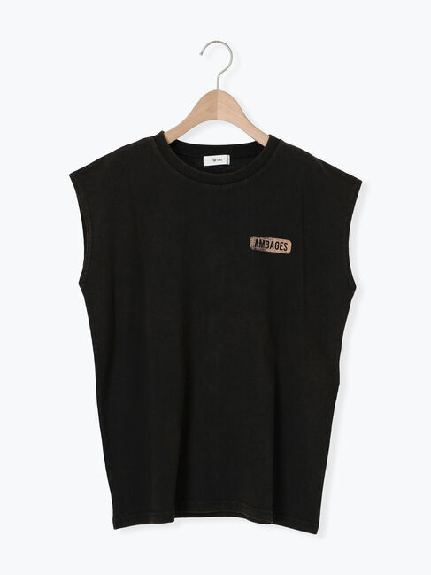 SM2「転写バックプリントノースリーブ」|Tシャツ・カットソー|ブラック