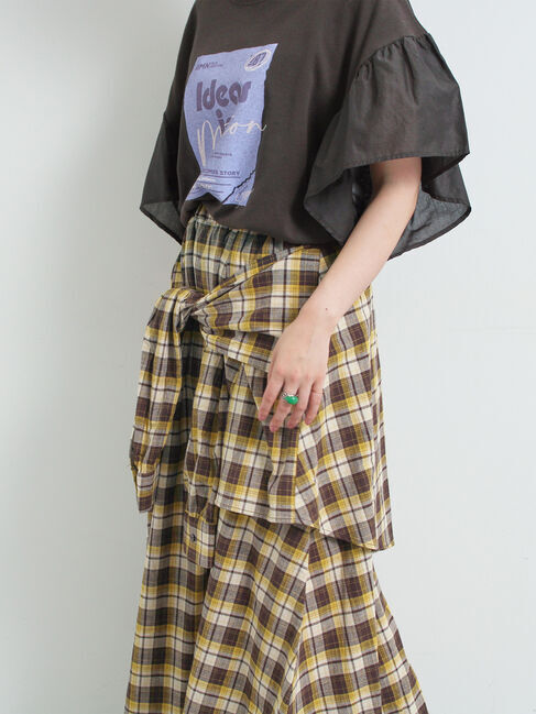 SM2「シャツ巻き風チェックスカート」|スカート|