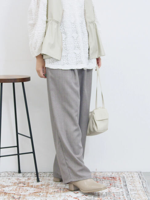 Samansa Mos2 blue「タックイージーパンツ」|その他|