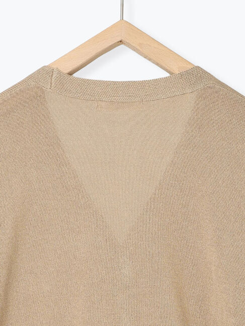 Samansa Mos2 blue「配色Vネックカーディガン」|カーディガン|