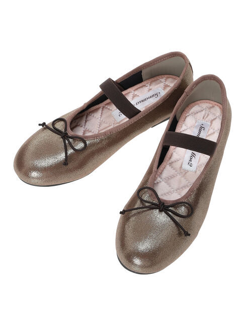 Samansa Mos2「ゴムストラップメタリックバレエシューズ」|ビジネス・ドレスシューズ|