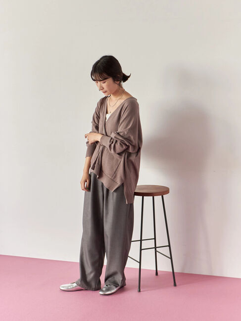 Samansa Mos2 blue「マルチスタイルVネックカーディガン」|カーディガン|