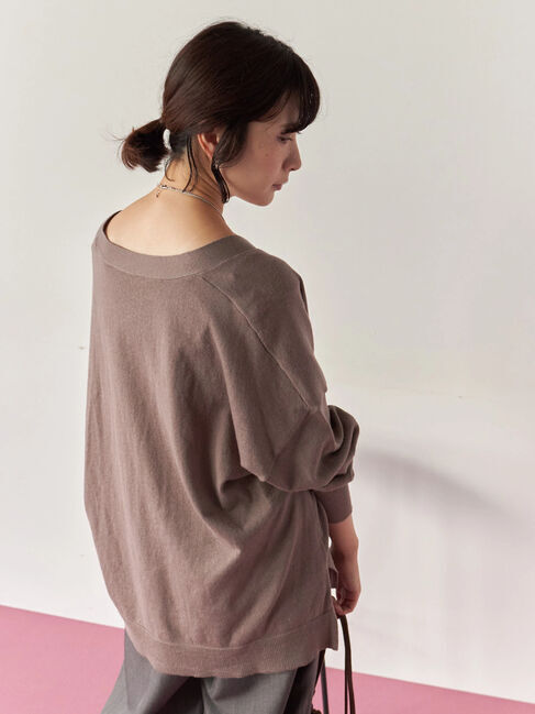 Samansa Mos2 blue「マルチスタイルVネックカーディガン」|カーディガン|