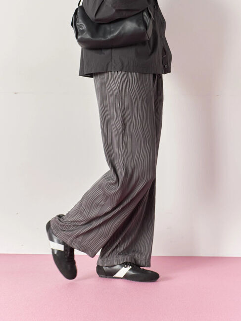 Samansa Mos2 blue「ウェーブカットパンツ」|その他|