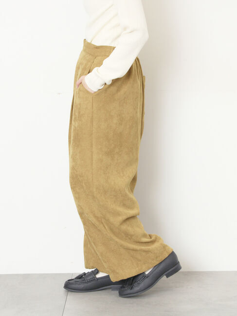 Samansa Mos2「【M/Lサイズ】裾絞りタックパンツ」|その他|