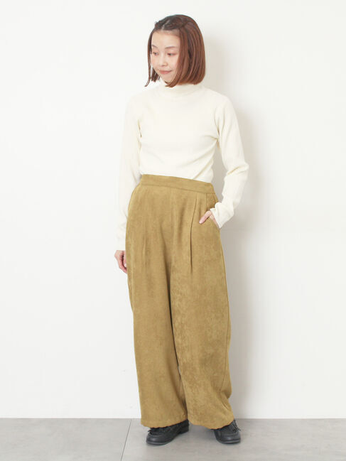 Samansa Mos2「【M/Lサイズ】裾絞りタックパンツ」|その他|