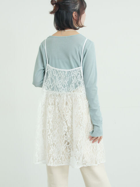 Samansa Mos2「前後2WAYレースキャミソール」|シャツ・ブラウス|